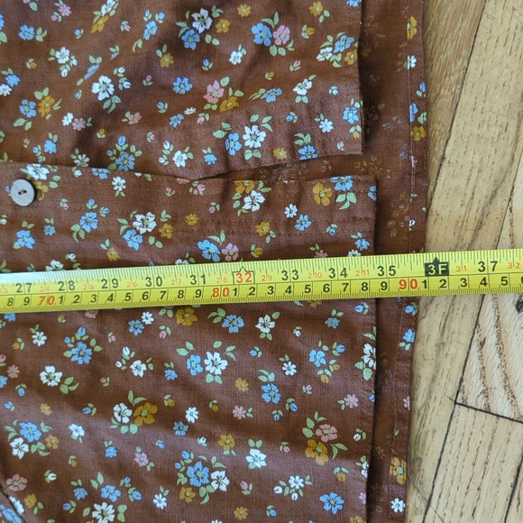 Oversized Button-Up Linen Shirt, "Livorno 2", Not Perfect Linen, M, Rustic Brown - Picture 8 of 16